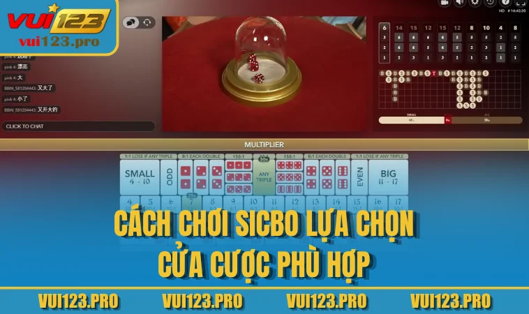 Cách chơi Sicbo lựa chọn cửa cược phù hợp