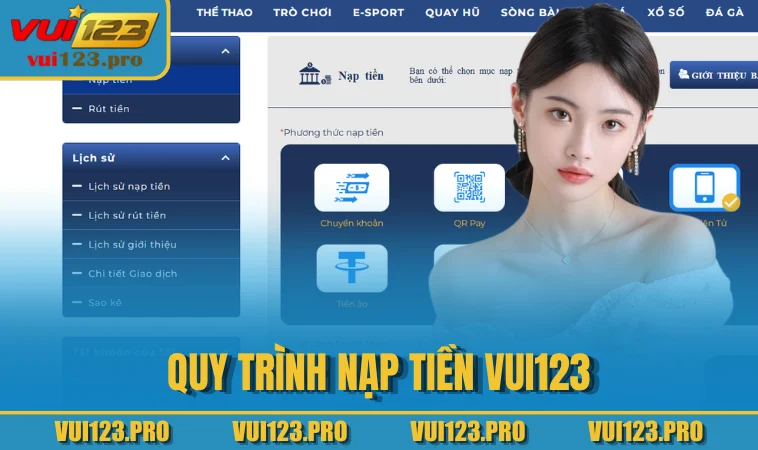Quy trình nạp tiền VUI123